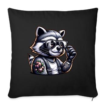 I hate people - What's wrong with you - Sofa pillowcase 17,3'' x 17,3'' (45 x 45 cm) - black - Front