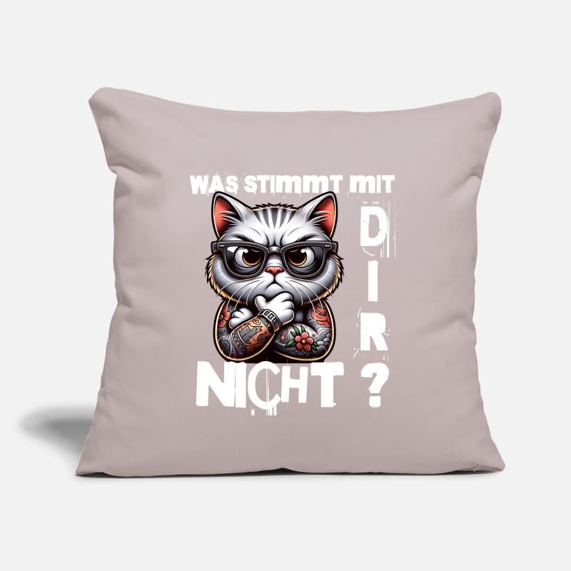 Ich hasse Menschen - Was stimmt denn mit dir nicht Sofakissenbezug 45 x 45 cm