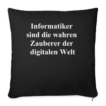 Magical gift for computer science fans - Sofa pillowcase 17,3'' x 17,3'' (45 x 45 cm) - black - Front