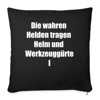 Proud Construction Worker Gift - Sofa pillowcase 17,3'' x 17,3'' (45 x 45 cm) - black - Front