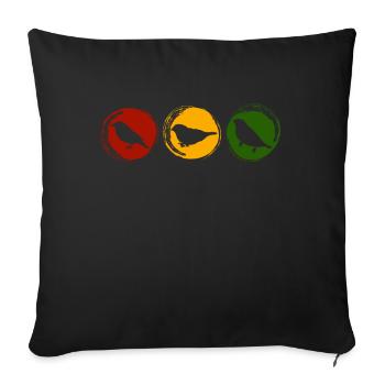 Rastafari Music Vibes Only Rasta Jamaica Reggae - Sofa pillowcase 17,3'' x 17,3'' (45 x 45 cm) - black - Front