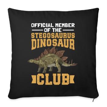 Stegosaurus Dinosaur Dino Gift - Sofa pillowcase 17,3'' x 17,3'' (45 x 45 cm) - black - Front