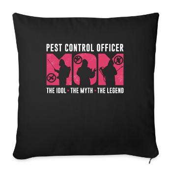 Pest Control Officer Mom The Idol The Disinfector - Sofa pillowcase 17,3'' x 17,3'' (45 x 45 cm) - black - Front