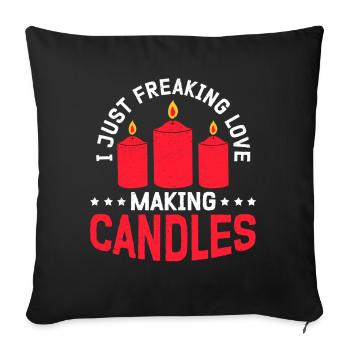 Candles Candle Maker Candle Maker Gift - Sofa pillowcase 17,3'' x 17,3'' (45 x 45 cm) - black - Front