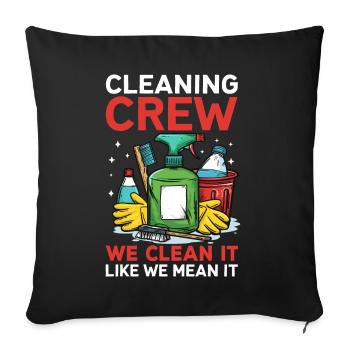 Cleaning Crew - Sofa pillowcase 17,3'' x 17,3'' (45 x 45 cm) - black - Front