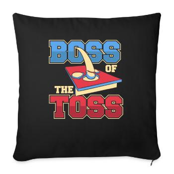 Von den Toss Spielbrettern Sitzsack - Sofakissenbezug 45 x 45 cm - Schwarz - Vorne