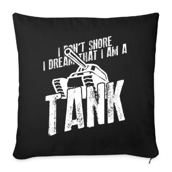 Ronfler comme un conducteur de char de combat - Housse de coussin décorative 45 x 45 cm - noir - Devant