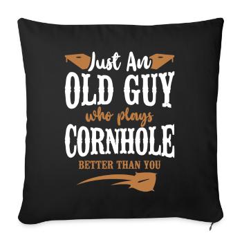 Cornhole Team Bean Bag Player - Sofakissenbezug 45 x 45 cm - Schwarz - Vorne