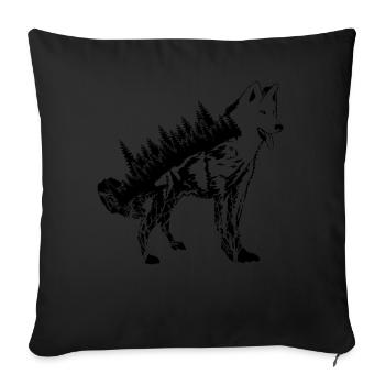 White Shepherd Dog Forest Outdoor Dogs - Sofa pillowcase 17,3'' x 17,3'' (45 x 45 cm) - black - Front