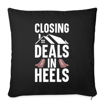 Real Estate Agent House Broker Real Estate Agent Real Estate - Sofa pillowcase 17,3'' x 17,3'' (45 x 45 cm) - black - Front