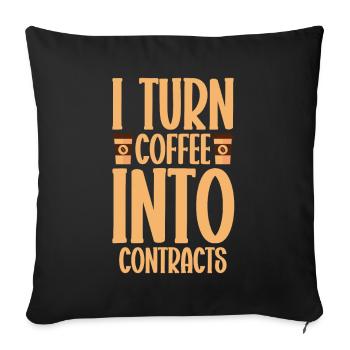 Real Estate Agent House Broker Real Estate Agent Real Estate - Sofa pillowcase 17,3'' x 17,3'' (45 x 45 cm) - black - Front