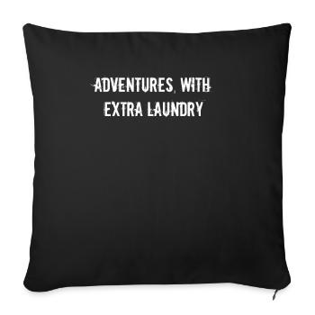 Randonnée - Aventures, avec blanchisserie supplémentaire - Housse de coussin décorative 45 x 45 cm - noir - Devant