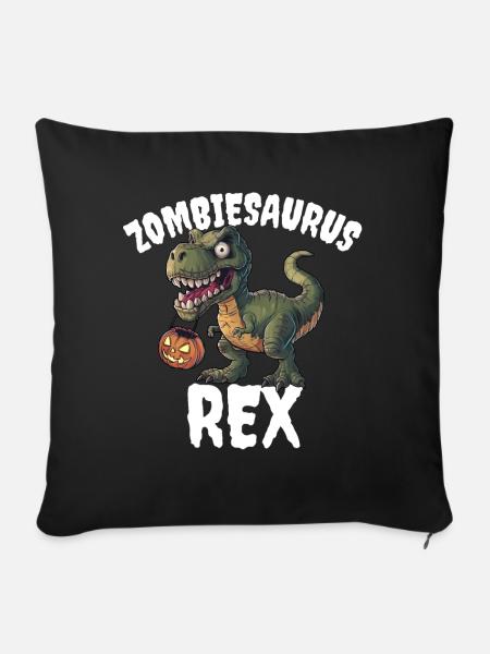 Zombiesaurus Rex - Sofakissenbezug 45 x 45 cm - Schwarz