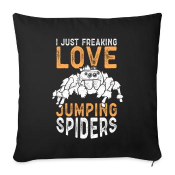 Jumping Spider Jumping Spider Gifts - Sofa pillowcase 17,3'' x 17,3'' (45 x 45 cm) - black - Front