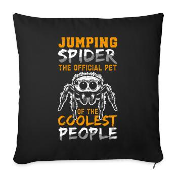 Jumping Spiders Jumping Spider Gift - Sofa pillowcase 17,3'' x 17,3'' (45 x 45 cm) - black - Front