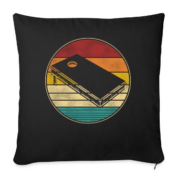 Cornhole Team Bean Bag Player - Sofakissenbezug 45 x 45 cm - Schwarz - Vorne