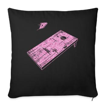 Cornhole Team Bean Bag Player - Sofakissenbezug 45 x 45 cm - Schwarz - Vorne