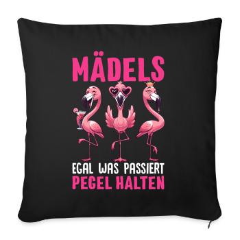 Les filles, peu importe ce qui se passe Maintenir les niveaux - Housse de coussin décorative 45 x 45 cm - noir - Devant