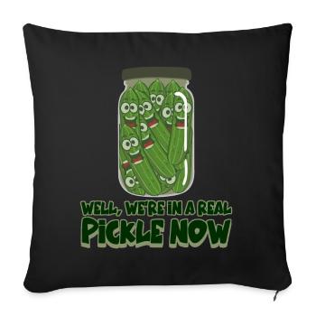 Pickle Jar Cucumber Cucumbers Pickles - Sofakissenbezug 45 x 45 cm - Schwarz - Vorne