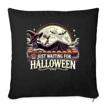 Vacances des sorcières : la détente à l’état pur - Housse de coussin décorative 45 x 45 cm - noir - Devant