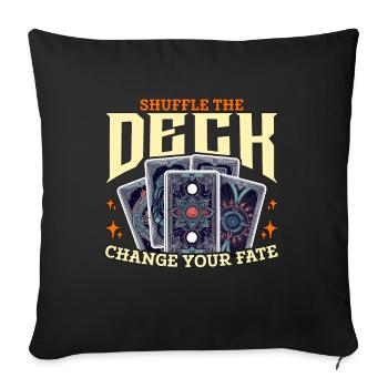 Tarot Reading Shuffle The Deck Psychic Tarot Card - Sofa pillowcase 17,3'' x 17,3'' (45 x 45 cm) - black - Front