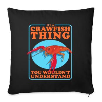 Écrevisses Noble Écrevisses Cadeau de fruits de mer - Housse de coussin décorative 45 x 45 cm - noir - Devant
