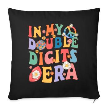 10 Years Old 10th Birthday - Sofa pillowcase 17,3'' x 17,3'' (45 x 45 cm) - black - Front