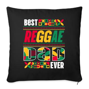 Rastafari Dad Music Father's Day Rasta Jamaica Reggae - Sofa pillowcase 17,3'' x 17,3'' (45 x 45 cm) - black - Front