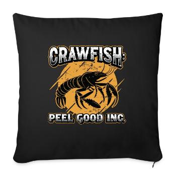 Crawfish Peel Good Inc Cajun Crawfish Seafood - Sofa pillowcase 17,3'' x 17,3'' (45 x 45 cm) - black - Front
