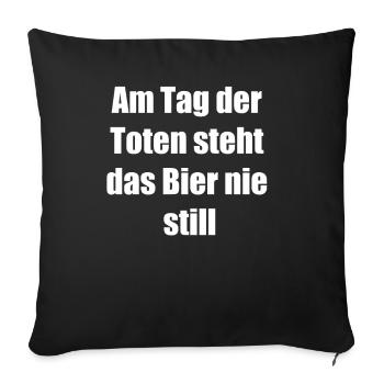 Allerseelen Geschenk - Sofakissenbezug 45 x 45 cm - Schwarz - Vorne