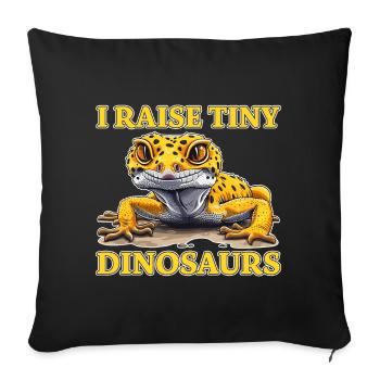 Gecko léopard disant drôle Gecko léopard cadeau - Housse de coussin décorative 45 x 45 cm - noir - Devant
