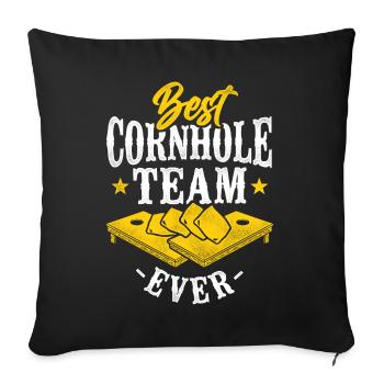 Cornhole Team Bean Bag Player - Sofakissenbezug 45 x 45 cm - Schwarz - Vorne