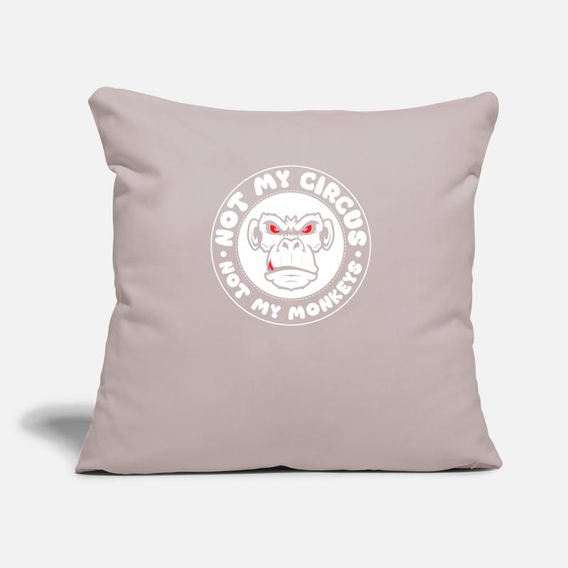 Pas mon cirque, pas mes singes ! Housse de coussin décorative 45 x 45 cm