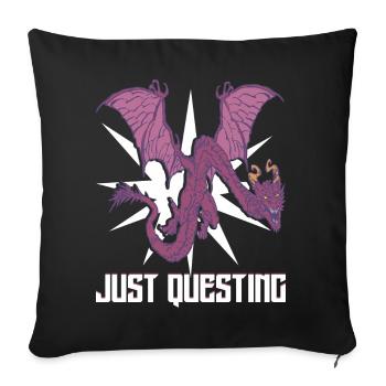 Juste une quête - Housse de coussin décorative 45 x 45 cm - noir - Devant