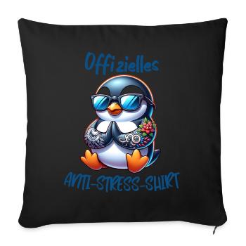 Meditate & Yoga Official Anti Stress - Sofa pillowcase 17,3'' x 17,3'' (45 x 45 cm) - black - Front