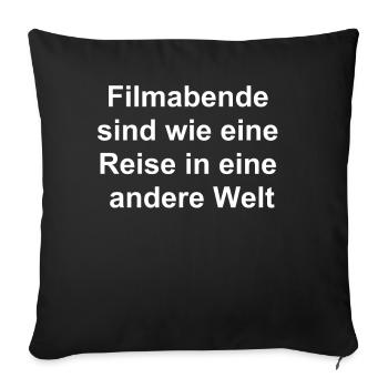 Filmgeschenkbox - Sofakissenbezug 45 x 45 cm - Schwarz - Vorne