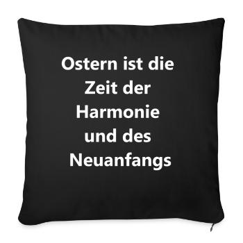 Oster-Geschenkbox - Sofakissenbezug 45 x 45 cm - Schwarz - Vorne