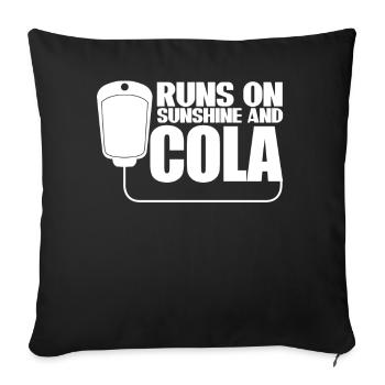 Cola Soft Drinks Lemonade - Sofa pillowcase 17,3'' x 17,3'' (45 x 45 cm) - black - Front