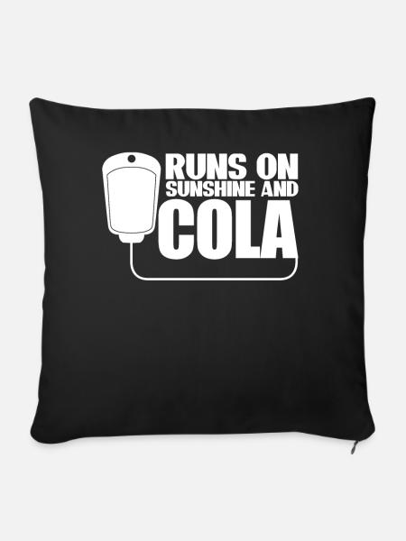 Cola Softdrinks Lemonade - Sofakissenbezug 45 x 45 cm - Schwarz