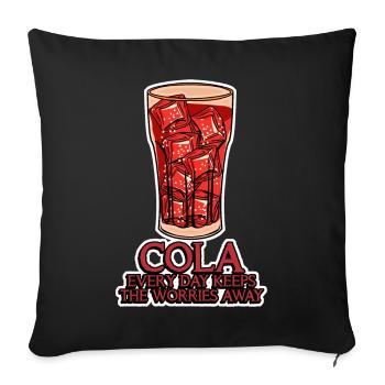Cola Joke Limonade - Housse de coussin décorative 45 x 45 cm - noir - Devant