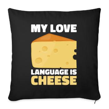Fromager Laiterie Fromager Technologue laitier Fromage - Housse de coussin décorative 45 x 45 cm - noir - Devant