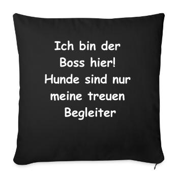 Chef & Buddy Geschenk - Sofakissenbezug 45 x 45 cm - Schwarz - Vorne
