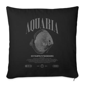 Diskus Cichlid Fish Keeper Moderne Streetwear - Sofakissenbezug 45 x 45 cm - Schwarz - Vorne