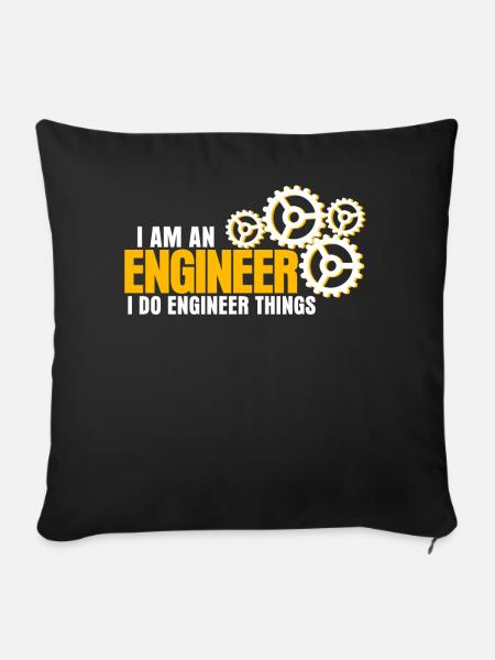 Engineering Mechanical Engineer - Sofakissenbezug 45 x 45 cm - Schwarz