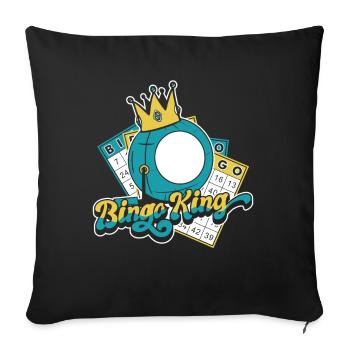 Bingo King Professional Caller Daubers Bingo - Sofa pillowcase 17,3'' x 17,3'' (45 x 45 cm) - black - Front