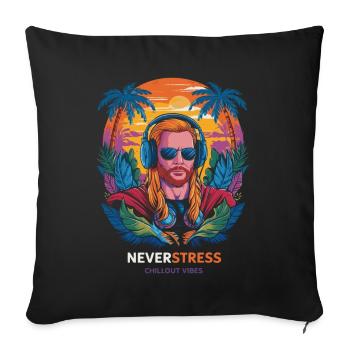 THOR Chillout Vibes Design Relaxed and Stylish - Sofa pillowcase 17,3'' x 17,3'' (45 x 45 cm) - black - Front