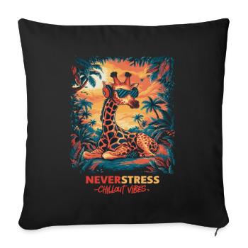 Chillout Vibes Design Relaxed and Stylish - Sofa pillowcase 17,3'' x 17,3'' (45 x 45 cm) - black - Front