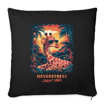 Chillout Vibes Design Relaxed and Stylish - Sofa pillowcase 17,3'' x 17,3'' (45 x 45 cm) - black - Front