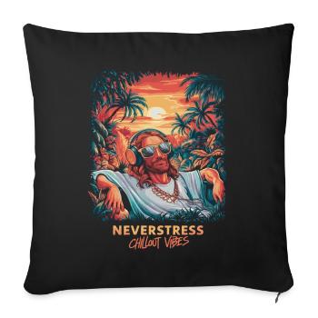 Jesus Chillout Vibes Design Relaxed and Stylish - Sofa pillowcase 17,3'' x 17,3'' (45 x 45 cm) - black - Front