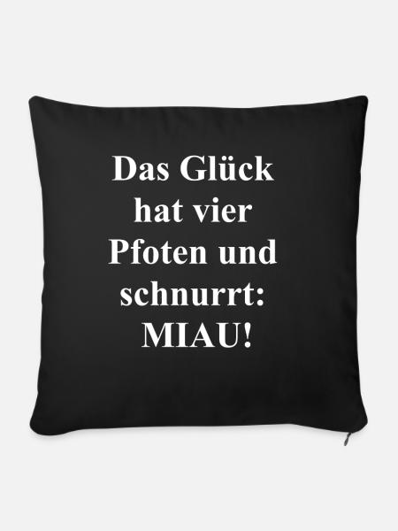 Katzenpfoten-Geschenk - Sofakissenbezug 45 x 45 cm - Schwarz